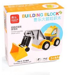 FEELO 1601D Xếp hình kiểu    Forklitft Lắp Ráp Xe Nâng 8 khối