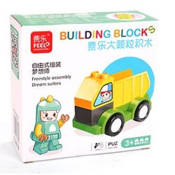 FEELO 1601F Xếp hình kiểu    Truck Lắp Ráp Xe Tải 7 khối