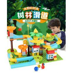 FEELO 1609 Xếp hình kiểu    Big Particle Slide Pipe Ống Trượt Hạt Lớn 158 khối