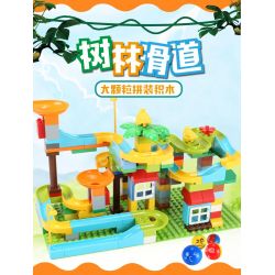 FEELO 1609 Xếp hình kiểu    Big Particle Slide Pipe Ống Trượt Hạt Lớn 158 khối