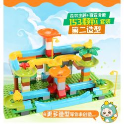 FEELO 1609 Xếp hình kiểu    Big Particle Slide Pipe Ống Trượt Hạt Lớn 158 khối