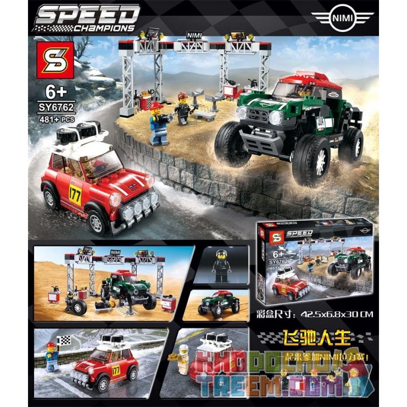 NOT  1967 MINI COOPER S RALLY AND 2018 JOHN WORKS BUGGY 75894 Bela Lari 11257 LEPIN 28024 SEMBO 607305 607307 SHENG YUAN/SY SY6762 6762 5005 5007 xếp lắp ráp ghép mô hình Speed Champions Racing Cars Đua Xe Công Thức 481 khối