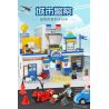 FEELO 1628 Xếp hình kiểu    Police Station Lắp Ráp Trụ Sở Cảnh Sát 140 khối