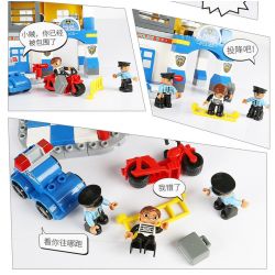 FEELO 1628 Xếp hình kiểu    Police Station Lắp Ráp Trụ Sở Cảnh Sát 140 khối