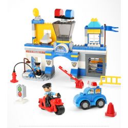 FEELO 1628 Xếp hình kiểu    Police Station Lắp Ráp Trụ Sở Cảnh Sát 140 khối