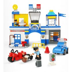 FEELO 1628 Xếp hình kiểu    Police Station Lắp Ráp Trụ Sở Cảnh Sát 140 khối
