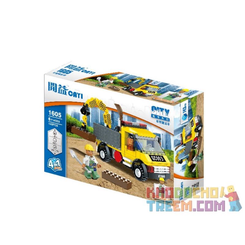 CAYI 1605 Xếp hình kiểu  CLASSIC Dump Truck Xe Ben 541 khối