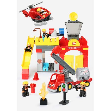 FEELO 1661D Xếp hình kiểu    City ​​fire Brigade đội Cứu Hỏa Thành Phố 118 khối