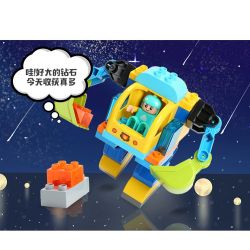 FEELO 1614 Xếp hình kiểu    Excavator Robot Assembly Lắp Ráp Robot Máy Xúc 36 khối