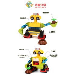 FEELO 1607 Xếp hình kiểu    Alien Robot Wall - E Robot Ngoài Hành Tinh Wall - E 65 khối