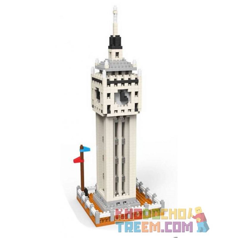 SCHESS SC1085 1085 Xếp hình kiểu Nanoblock ARCHITECTURE Big Ben đồng Hồ Lớn 572 khối