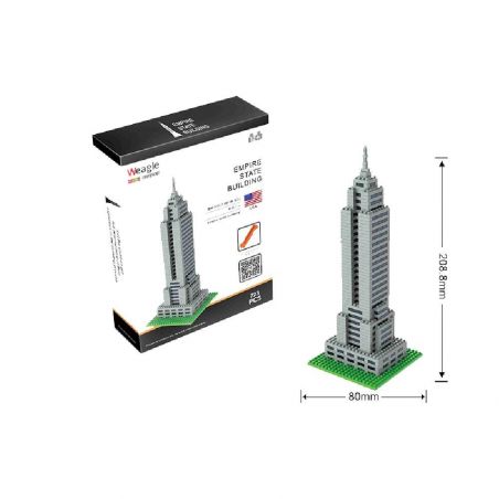 WEAGLE 2286 Xếp hình kiểu Nanoblock ARCHITECTURE Empire State Building Tòa Nhà Quốc Hội 723 khối