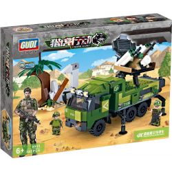 GUDI 8035 non  XE ĐẶC CHỦNG ĐƯỢC GẮN RADA VÀ TÊN LỬA PHÒNG KHÔNG bộ đồ chơi xếp lắp ráp ghép mô hình Tiger Hunt TIGER HUNT DOUG AIR-DEFENSE MISSILE VEHICLES Chiến Dịch Săn Cọp 385 khối