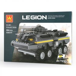 WANGE 3661 non  XE BỌC THÉP CHIẾN ĐẤU bộ đồ chơi xếp lắp ráp ghép mô hình Military Army LEGION AMOURED VEHICLE Quân Sự Bộ Đội 384 khối