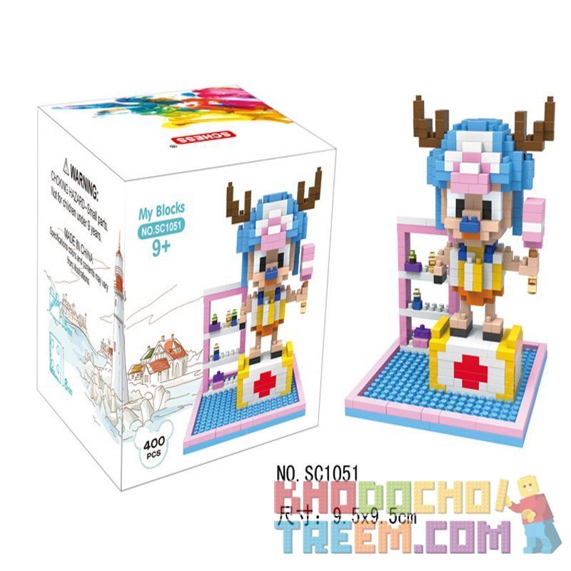 SCHESS SC1051 1051 Xếp hình kiểu NANOBLOCK DIAMOND BLOCK Choba Dọn Dẹp 400 khối