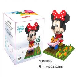 SCHESS SC1032 1032 Xếp hình kiểu NANOBLOCK DIAMOND BLOCK Minnie Cart Giỏ Hàng Minnie 390 khối