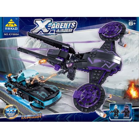 Kazi KY6604 6604 non  TẤN CÔNG CÁNH SẮT bộ đồ chơi xếp lắp ráp ghép mô hình X Agents X-AGENTS Đội Hành Động X 377 khối