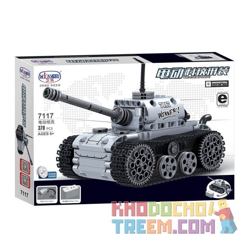 Winner 7117 non  XE TĂNG bộ đồ chơi xếp lắp ráp ghép mô hình  Kỹ Thuật Công Nghệ Cao Mô Hình Phương Tiện 378 khối