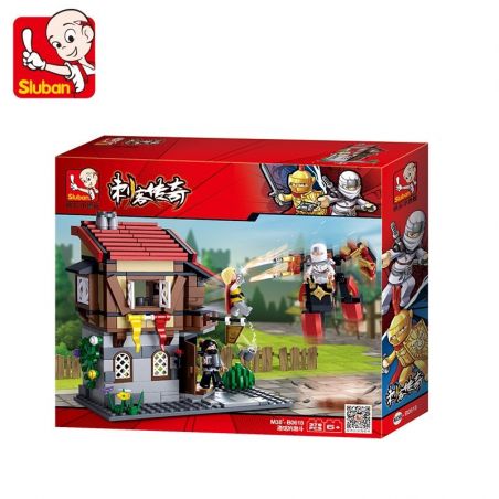 SLUBAN M38-B0618 B0618 0618 M38B0618 38-B0618 non  CUỘC CHIẾN KHỐC LIỆT TRONG QUÁN RƯỢU bộ đồ chơi xếp lắp ráp ghép mô hình Legend Warriors Chiến Binh Huyền Thoại 376 khối