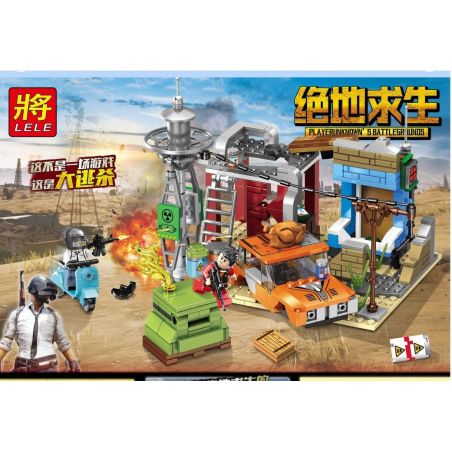 LELE 36047 non  CẢNH CHIẾN ĐẤU SINH TỒN bộ đồ chơi xếp lắp ráp ghép mô hình Pubg Battlegrounds Bắn Súng 355 khối