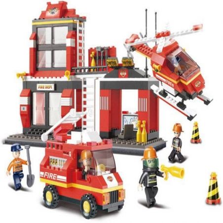 SLUBAN M38-B0225 B0225 0225 M38B0225 38-B0225 non  CÔNG VĂN KHẨN CẤP bộ đồ chơi xếp lắp ráp ghép mô hình Fire Rescure Cứu Hỏa 371 khối