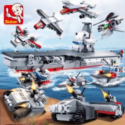 SLUBAN M38 non  HÀNG KHÔNG MẪU HẠM TRUNG QUỐC 10 TRONG bộ đồ chơi xếp lắp ráp ghép mô hình Military Army Quân Sự Bộ Đội 361 khối