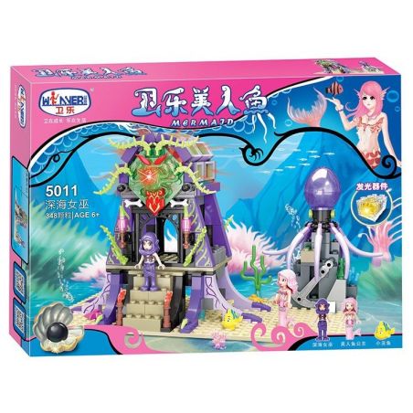 Winner 5011 non  PHÙ THỦY BIỂN SÂU bộ đồ chơi xếp lắp ráp ghép mô hình Mermaid Nàng Tiên Cá 348 khối