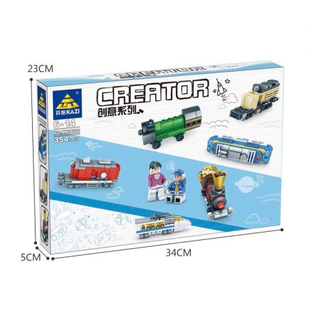 Kazi KY98222 98222 non  XE LỬA SÁNG TẠO THÀNH PHỐ bộ đồ chơi xếp lắp ráp ghép mô hình Mini Modular Đường Phố Thu Nhỏ 354 khối