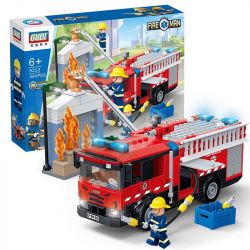 GUDI 9222 non  XE CỨU HỎA KHẨN CẤP bộ đồ chơi xếp lắp ráp ghép mô hình City FIREMAN EMERGENCY TRUCK Thành Phố 354 khối