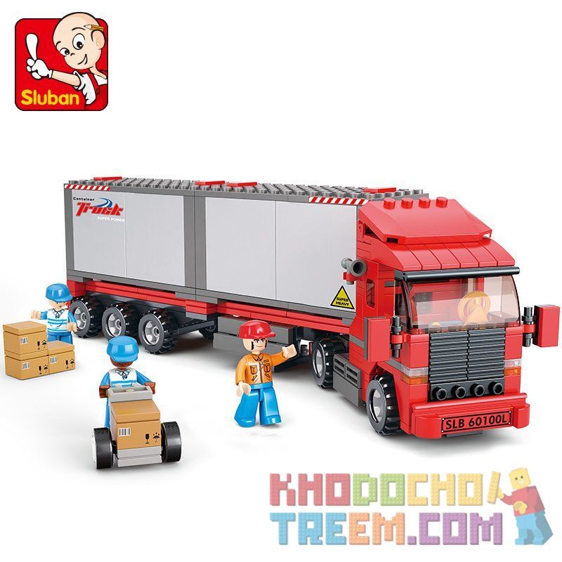 SLUBAN M38-B0338 B0338 0338 M38B0338 38-B0338 non  XE TẢI CHỞ HÀNG ĐÔI HATCHBACK bộ đồ chơi xếp lắp ráp ghép mô hình City Thành Phố 345 khối