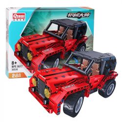QIHUI 8017 non  XE SUV JEEP ĐỎ bộ đồ chơi xếp lắp ráp ghép mô hình  Kỹ Thuật Công Nghệ Cao Mô Hình Phương Tiện 333 khối