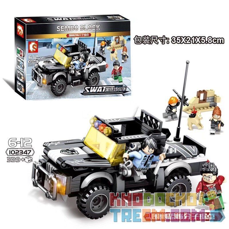 SEMBO 102347 non  BAO VÂY VÀ TRẤN ÁP CÁC THÀNH TRÌ KHỦNG BỐ bộ đồ chơi xếp lắp ráp ghép mô hình Swat Special Force Đặc Nhiệm 339 khối