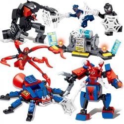 LELE 34072 non  BỘ GIÁP CỦA NGƯỜI NHỆN bộ đồ chơi xếp lắp ráp ghép mô hình Spider-Man 340 khối