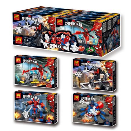 LELE 34072 non  BỘ GIÁP CỦA NGƯỜI NHỆN bộ đồ chơi xếp lắp ráp ghép mô hình Spider-Man 340 khối
