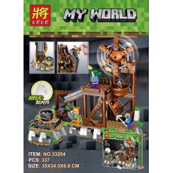 LELE 33204 non  CỐI XAY GIÓ bộ đồ chơi xếp lắp ráp ghép mô hình Minecraft MY WORLD Game Xây Dựng 337 khối