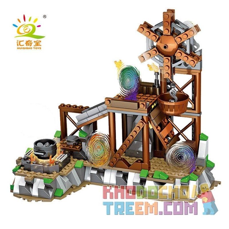 LELE 33204 non  CỐI XAY GIÓ bộ đồ chơi xếp lắp ráp ghép mô hình Minecraft MY WORLD Game Xây Dựng 337 khối