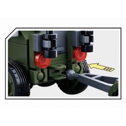 SLUBAN M38 non  XE TẢI VƯỢT ĐỊA HÌNH ĐƯỢC GẮN VŨ KHÍ TIẾN CÔNG bộ đồ chơi xếp lắp ráp ghép mô hình World War Ii Chiến Tranh Thế Giới Thứ 2 332 khối