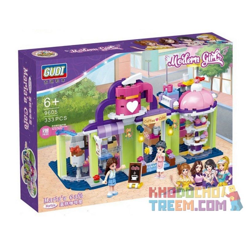 GUDI 9605 non  QUÁN CÀ PHÊ NHỎ CỦA MARIA bộ đồ chơi xếp lắp ráp ghép mô hình Modern Girls MODERN GIRLS MARIA'S CAFE Những Cô Gái Hiện Đại 333 khối