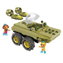 Enlighten 3713 Qman 3713 non  XE TĂNG CÁ SẤU bộ đồ chơi xếp lắp ráp ghép mô hình Octonauts Thám Hiểm Đại Dương 330 khối