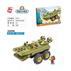 Enlighten 3713 Qman 3713 non  XE TĂNG CÁ SẤU bộ đồ chơi xếp lắp ráp ghép mô hình Octonauts Thám Hiểm Đại Dương 330 khối