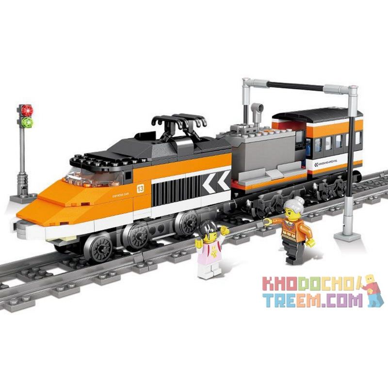 Kazi KY98234 98234 non  TÀU CAO TỐC SKYLINE (NHỎ) bộ đồ chơi xếp lắp ráp ghép mô hình Trains CITY TRAIN Tàu Hỏa 326 khối