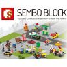 SEMBO 601050 non  CƯ DÂN THÀNH PHỐ 8 bộ đồ chơi xếp lắp ráp ghép mô hình City 325 khối