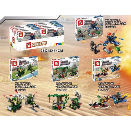 SHENG YUAN SY SY771A 771A SY771B 771B SY771C 771C SY771D 771D non  GIẢI CỨU Q4 KHỎI ÂM MƯU KHỦNG BỐ bộ đồ chơi xếp lắp ráp ghép mô hình Falcon Commandos Đội Đặc Nhiệm Chim Ưng 333 khối