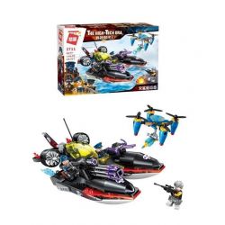 Enlighten 2711 Qman 2711 non  CUỘC TẤN CÔNG CỦA THUYỀN CÁ MẬP bộ đồ chơi xếp lắp ráp ghép mô hình The High-Tech Era Kỷ Nguyên Công Nghệ Cao 317 khối