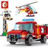 SEMBO 603035 non  MÁY BAY TRỰC THĂNG CHỮA CHÁY bộ đồ chơi xếp lắp ráp ghép mô hình Fire Rescure FIRE FRONTLINE Cứu Hỏa 317 khối