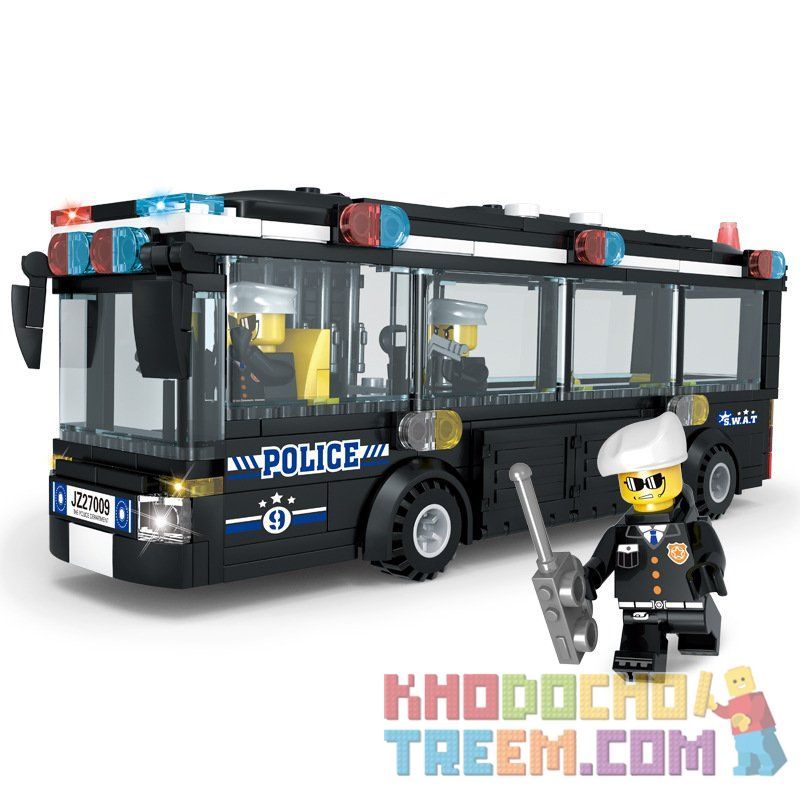 LE DI PIN 27009 Xếp hình kiểu  SWAT SPECIAL FORCE SWAT Bus Xe Bus SWAT 330 khối
