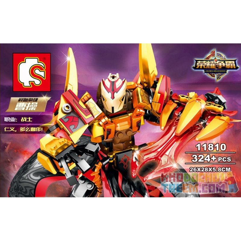 SEMBO 11810 non  ROBOT CAO CAO bộ đồ chơi xếp lắp ráp ghép mô hình King Of Glory Hegemony Game Liên Quân 324 khối