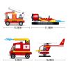 SLUBAN M38 non  PHƯƠNG TIỆN 4 LOẠI XE CỨU HỎA THANG THỦY PHI CƠ TRỰC THĂNG bộ đồ chơi xếp lắp ráp ghép mô hình Fire Rescure 323 khối