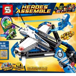 SHENG YUAN SY 7016 non  SÚNG BẮN TÊN CỦA SIÊU ANH HÙNG bộ đồ chơi xếp lắp ráp ghép mô hình Super Heroes HEROSE ASSEMBLE Siêu Nhân Anh Hùng 322 khối