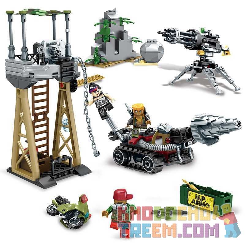 SEMBO 11707 non  BẢO VỆ TÀI NGUYÊN bộ đồ chơi xếp lắp ráp ghép mô hình Black Gold Cuộc Chiến Vàng Đen 314 khối